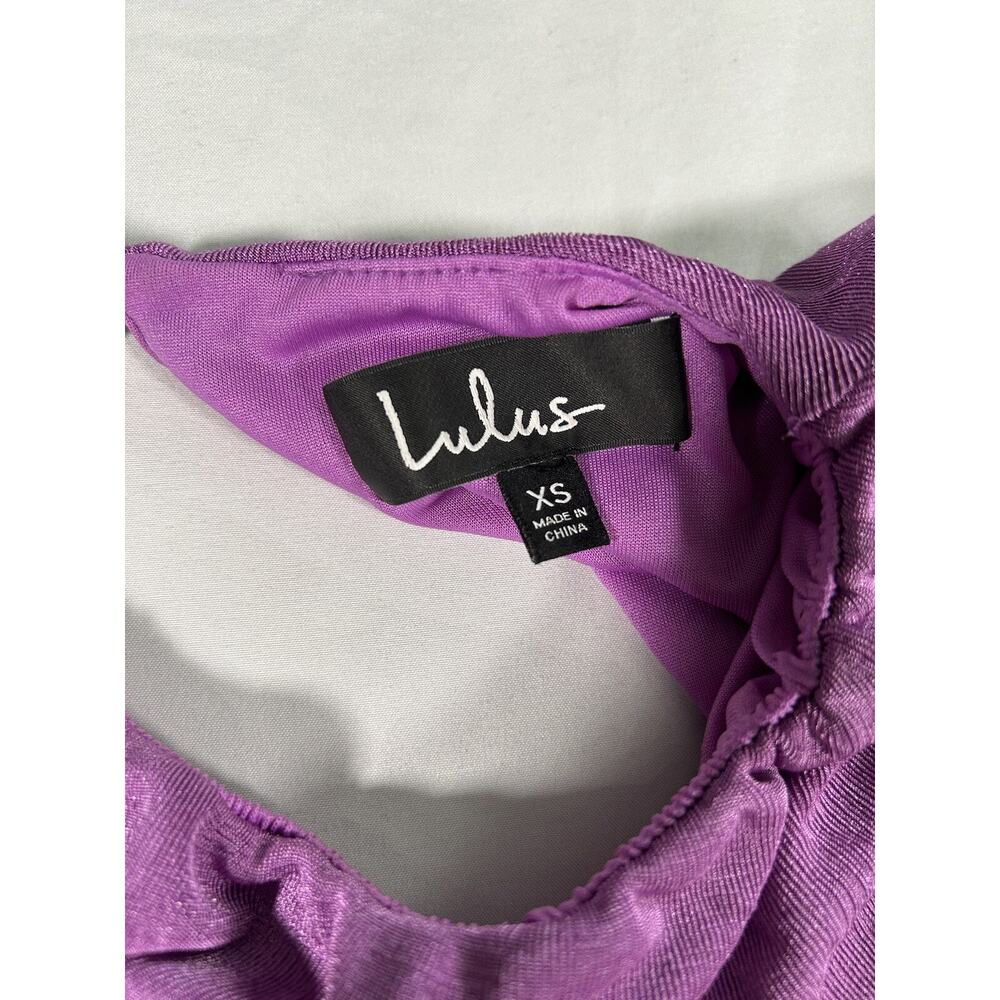 Lulus Pure Sweetness Midi Dress Womens Size XS Purple Stretch Knit Flirty Date - Picture 6 of 11